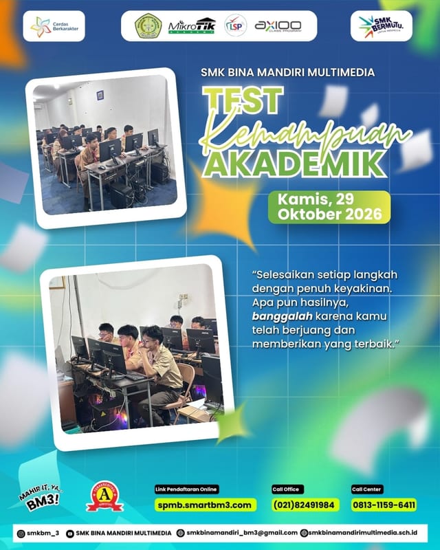 Hari terakhir pelaksanaan Tes Kemampuan Akademik SMK Bina Mandiri Multimedia (Ka...