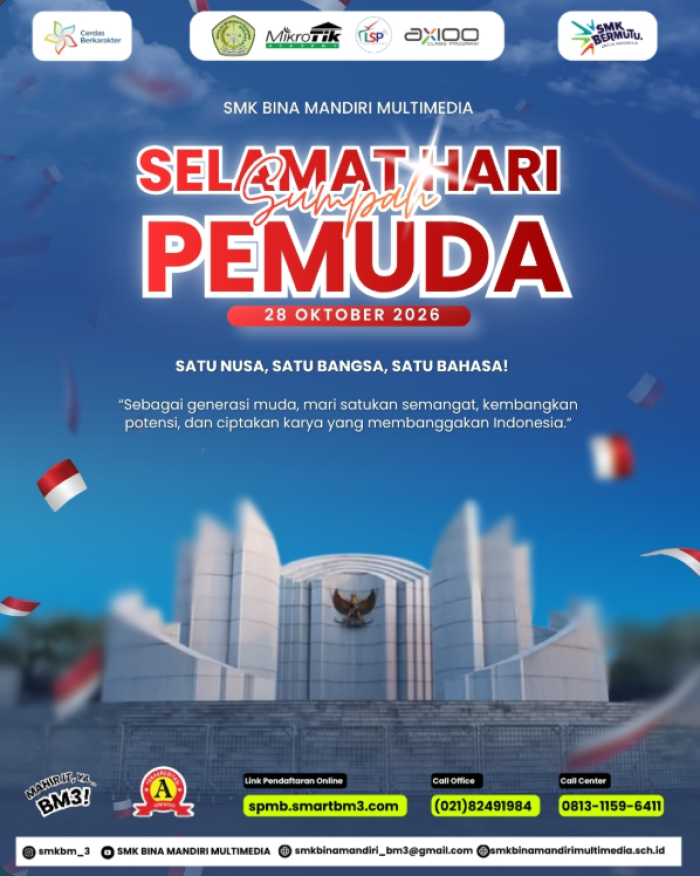 Peringati Hari Sumpah Pemuda 28 Oktober 2026, SMK Bina Mandiri Multimedia Dorong Generasi Muda Ciptakan Karya Terbaik