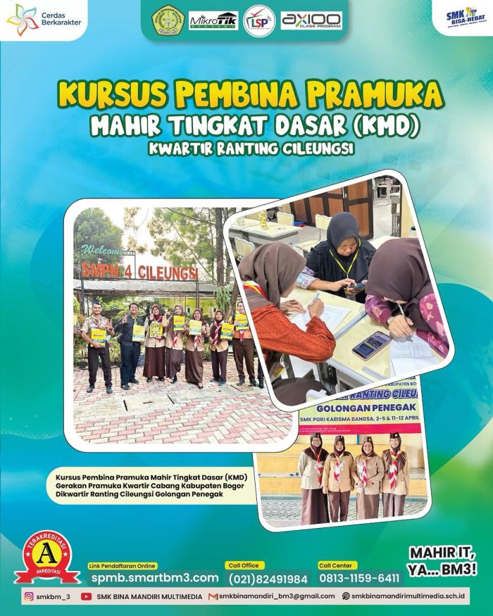 Guru SMK Bina Mandiri Multimedia Tingkatkan Kompetensi Melalui Kursus Pembina Pramuka Mahir Tingkat Dasar (KMD)
