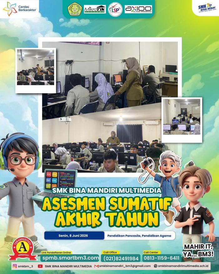 Asesmen Sumatif Akhir Tahun (ASAT) 2026 Berjalan Tertib dan Lancar di SMK Bina Mandiri Multimedia