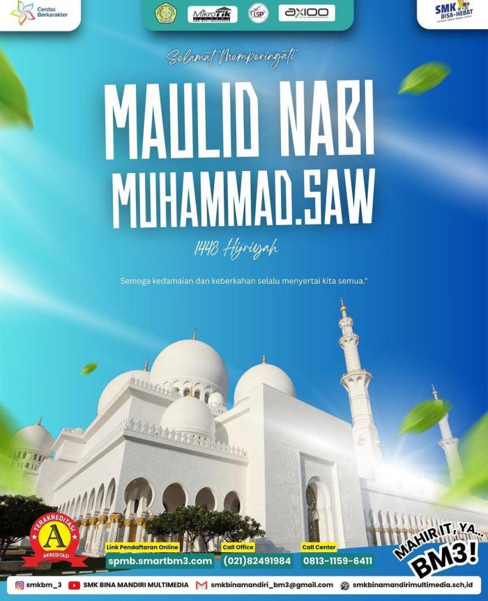 Peringatan Maulid Nabi Muhammad SAW 1448 H di SMK Bina Mandiri Multimedia: Meneladani Akhlak Rasulullah dalam Kehidupan Sehari-hari