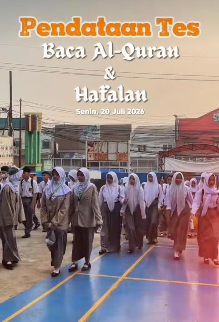 SMK Bina Mandiri Multimedia Cileungsi Gelar Tes Baca Al-Quran dan Hafalan