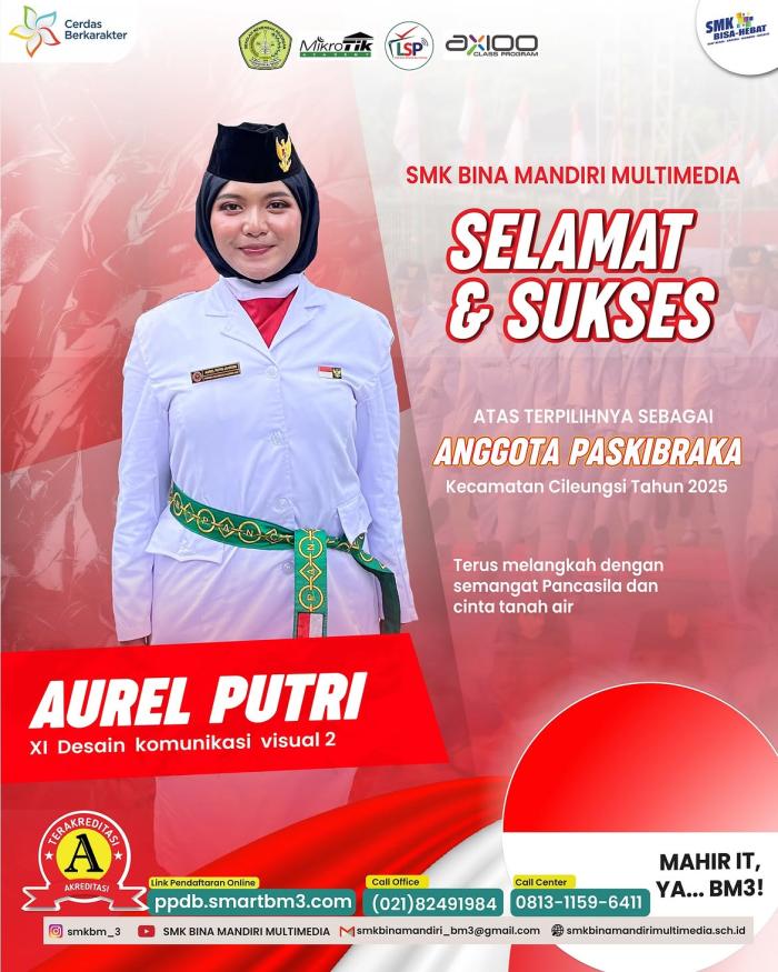 Mengenal Sosok Petugas Pengibar Bendera Merah Putih HUT RI ke-80 SMK BM3