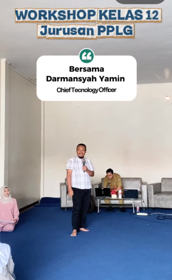 Workshop Kelas XII Jurusan PPLG Bersama Chief Technology Officer