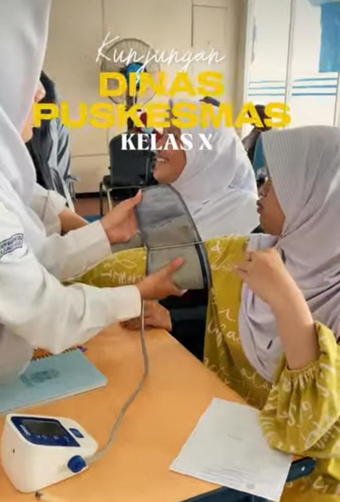 Pastikan Fisik Prima dan Siap Belajar, SMK Bina Mandiri Multimedia Gandeng Puskesmas Cileungsi Gelar Screening Kesehatan Kelas 10